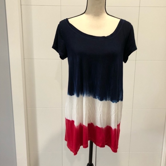Cable & Gauge Dresses & Skirts - Cable and Gauge red white & blue shirt dress